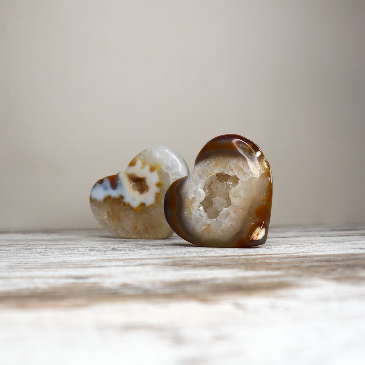 Druzy Agate Heart | 228g | Emotional Healing, Calm &amp; Gentle Strength