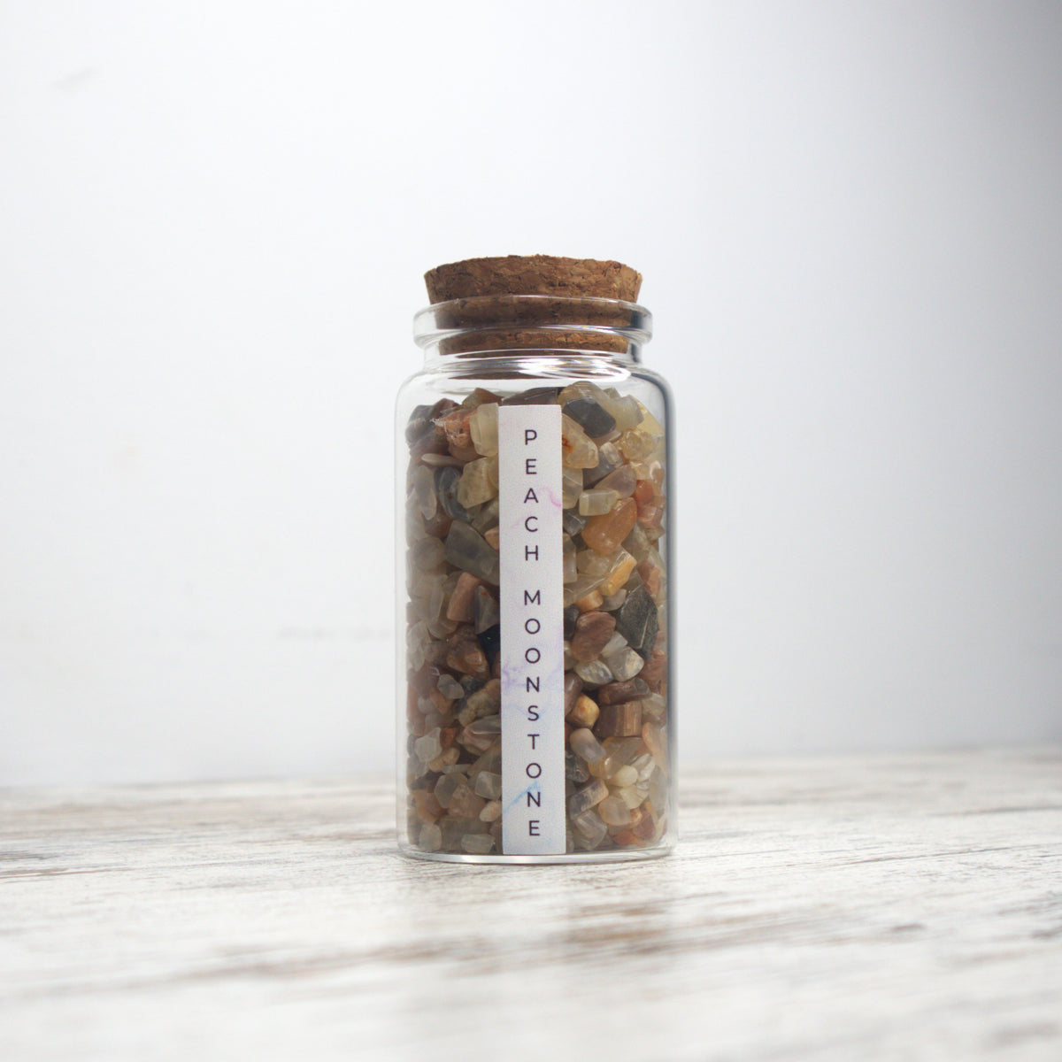 Peach Moonstone Chips Jar