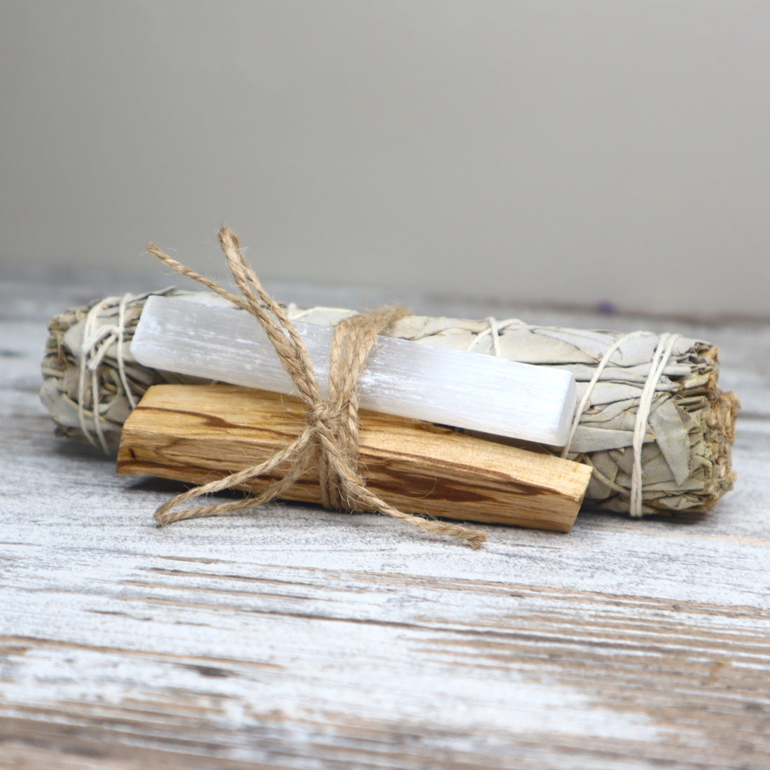 Cleansing Ritual Bundle | Sage, Palo Santo &amp; Selenite