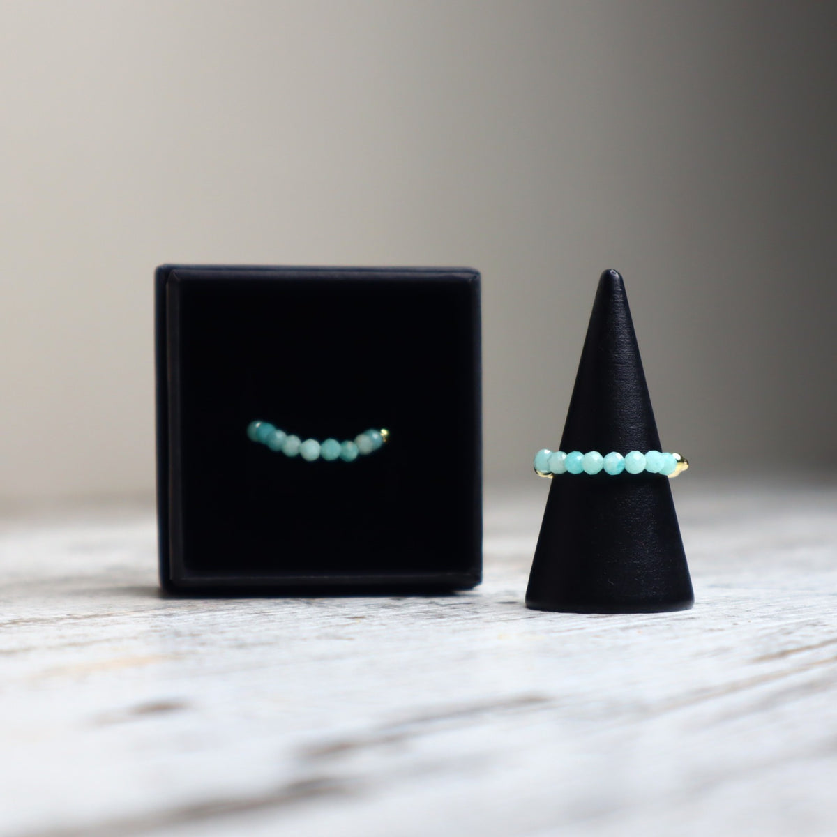 Amazonite Beaded Ring | Calm, Confidence &amp; Authentic Expression