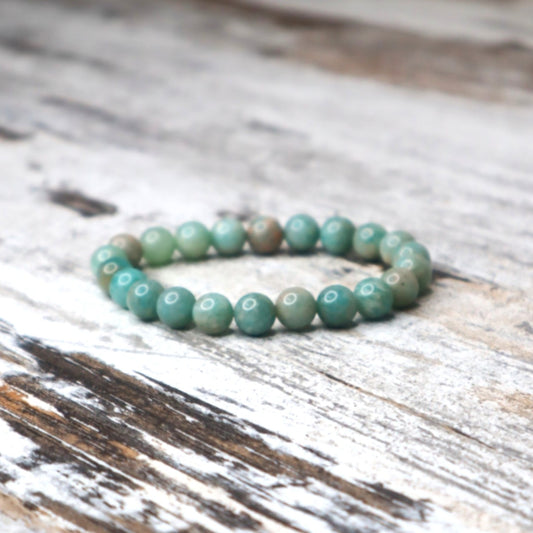 Amazonite Bead Bracelet | 8mm | Calm, Truth & Emotional Balance