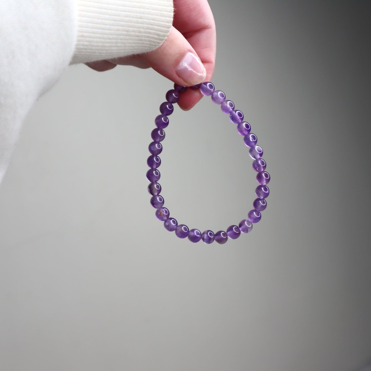 Amethyst Bead Bracelet | 6mm | Calm, Intuition & Spiritual Protection