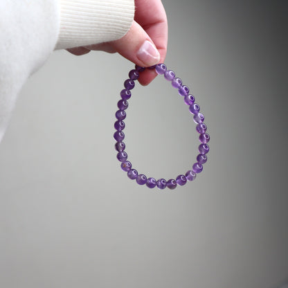 Amethyst Bead Bracelet | 6mm | Calm, Intuition & Spiritual Protection