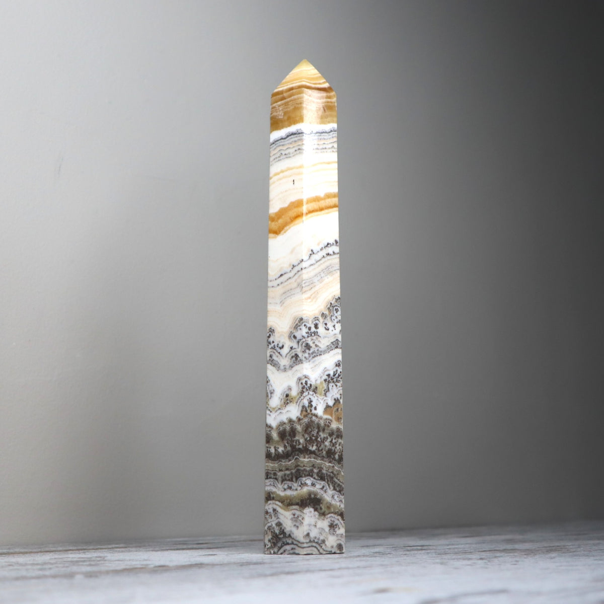 Banded Calcite Tower | Clarity, Flow &amp; Grounded Alignment