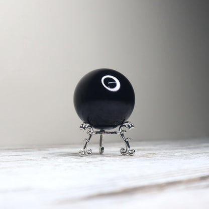 Black Obsidian Sphere | Protection, Grounding & Energy Shielding