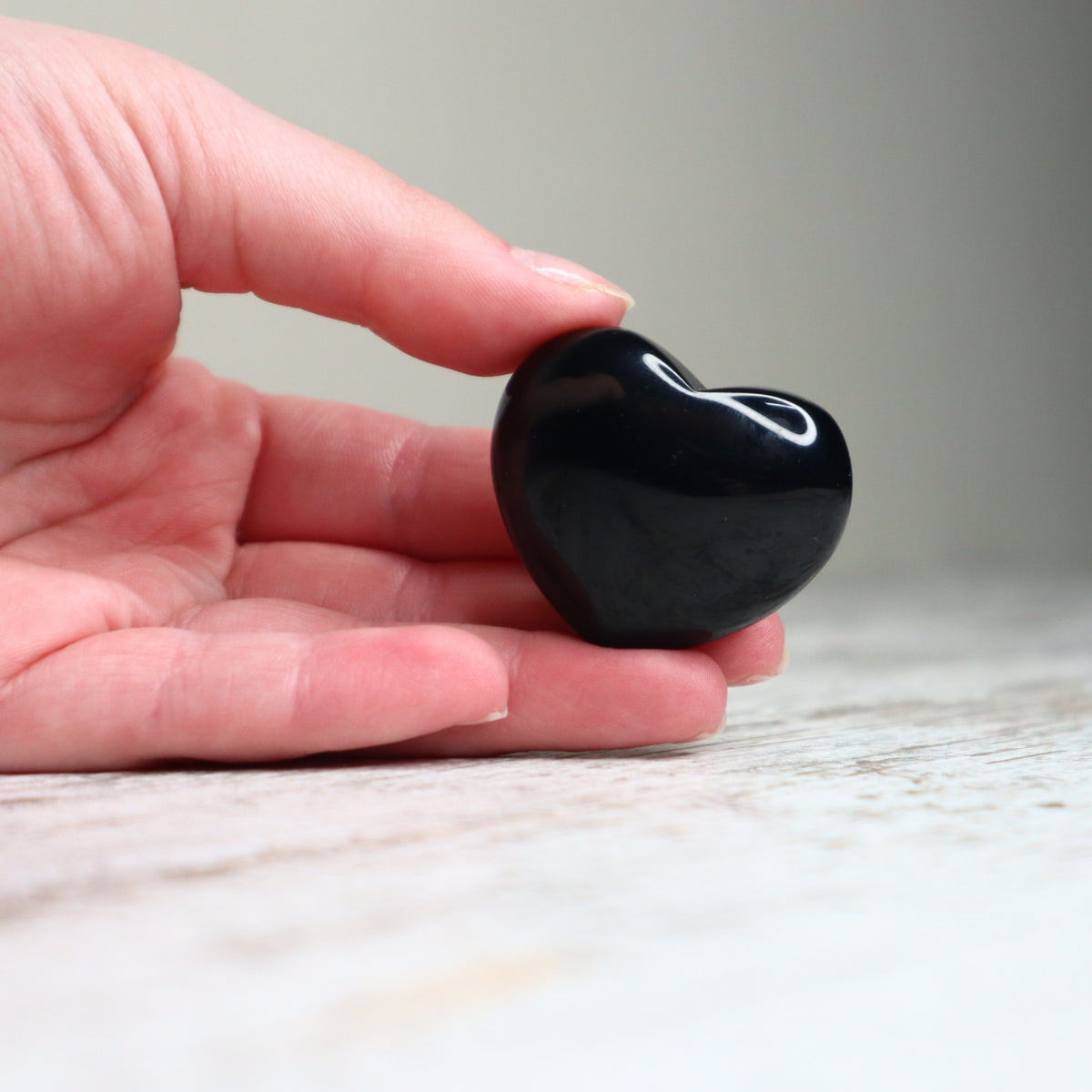 Black Obsidian Mini Heart | Protection, Grounding &amp; Strength