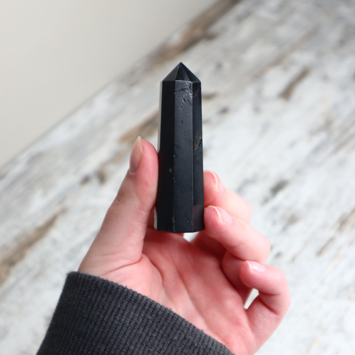 Black Tourmaline Mini Tower | Protection, Grounding &amp; Strength