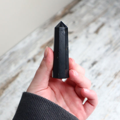 Black Tourmaline Mini Tower | Protection, Grounding &amp; Strength