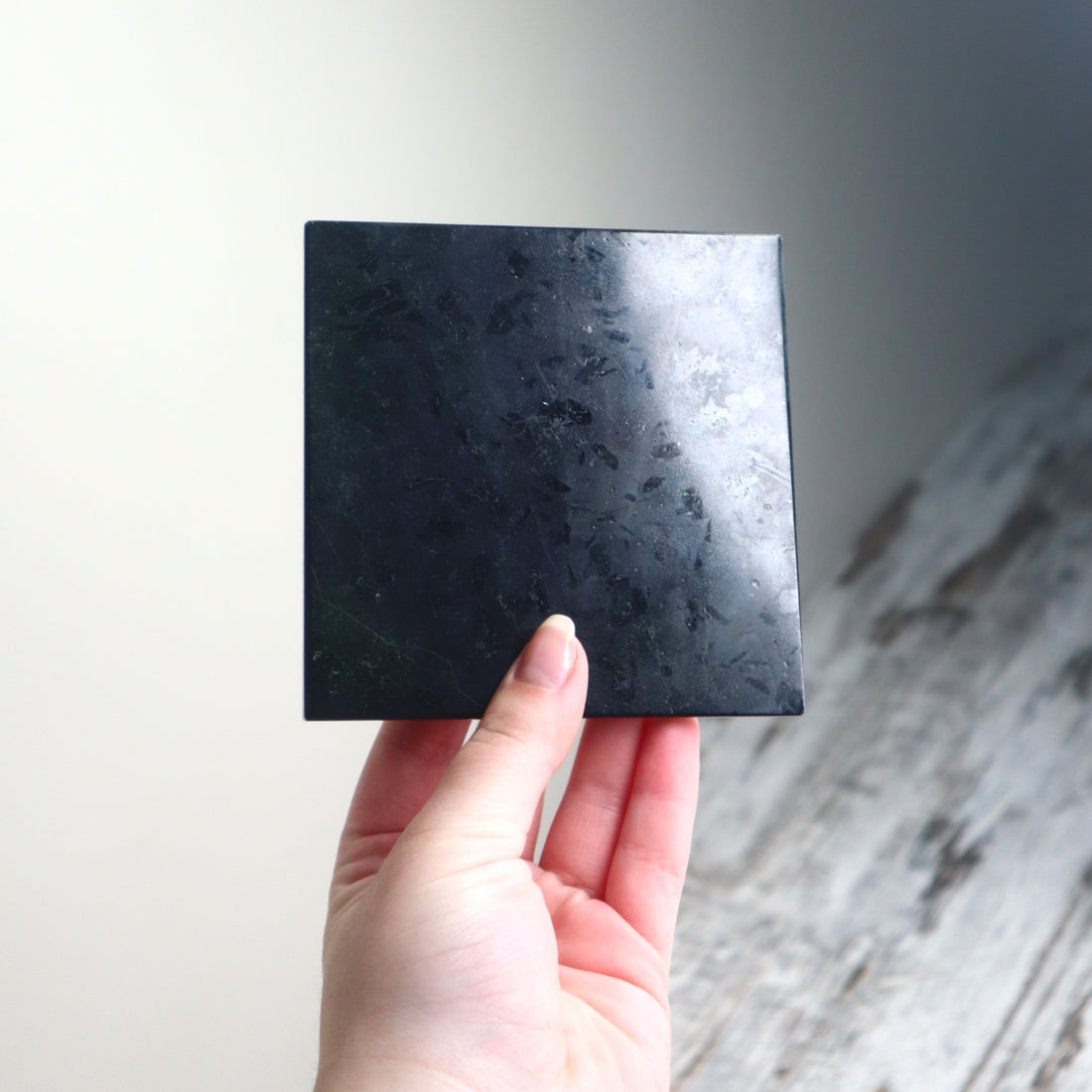 Black Tourmaline Charging Plate | Protection, Grounding &amp; Energy Cleansing
