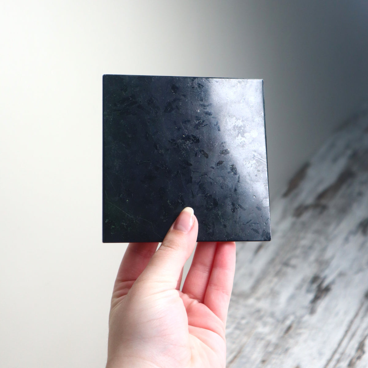 Black Tourmaline Charging Plate | Protection, Grounding &amp; Energy Cleansing