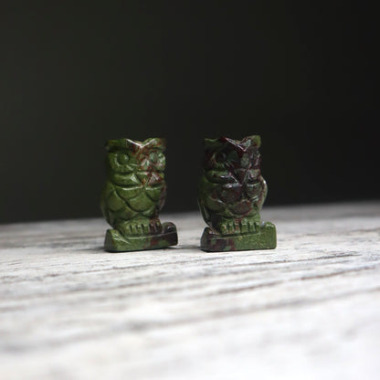 Bloodstone Owl | Strength, Courage & Grounded Protection