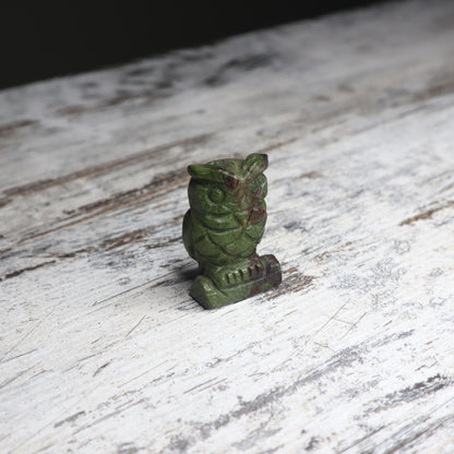 Bloodstone Owl | Strength, Courage & Grounded Protection