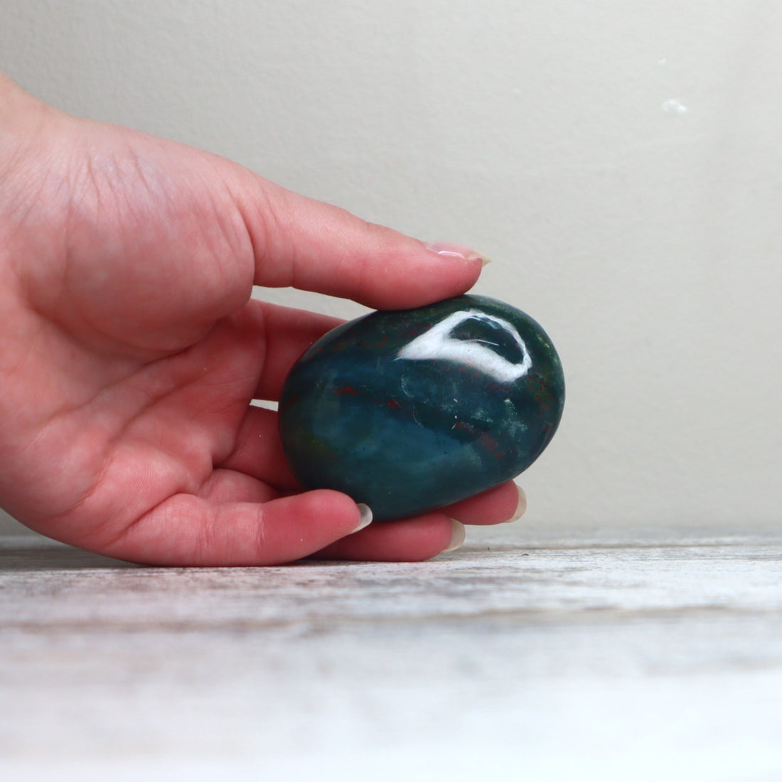Bloodstone Palm Stone | Strength, Courage &amp; Grounded Vitality
