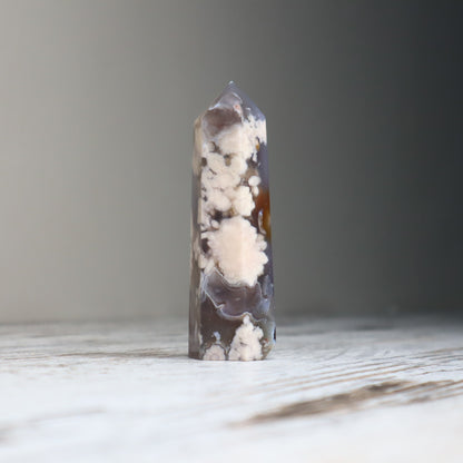 Blue Flower Agate Point | Emotional Balance, Self-Discovery &amp; New Beginnings