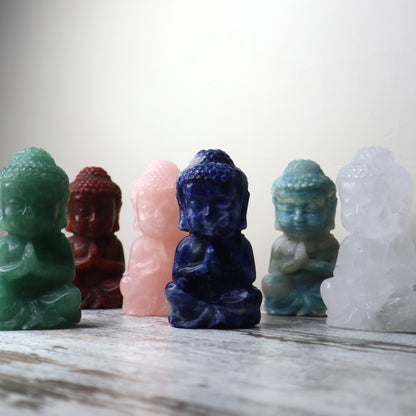 Sodalite Buddha Carving | Wisdom, Truth & Inner Peace