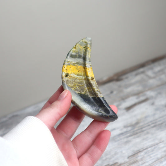 Bumblebee Jasper Mini Moon Bowl | Optimism, Courage & Inspired Action