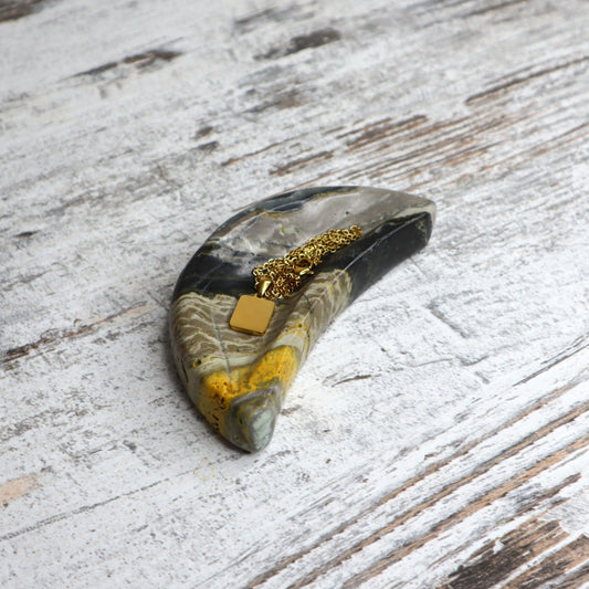 Bumblebee Jasper Mini Moon Bowl | Bold Transformation, Vitality & New Beginnings