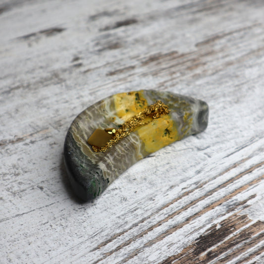 Bumblebee Jasper Mini Moon Bowl | Radiant Confidence, Purpose & Positive Energy