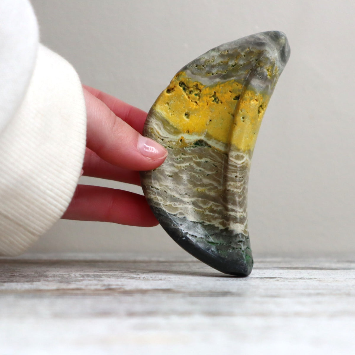 Bumblebee Jasper Mini Moon Bowl | Radiant Confidence, Purpose &amp; Positive Energy