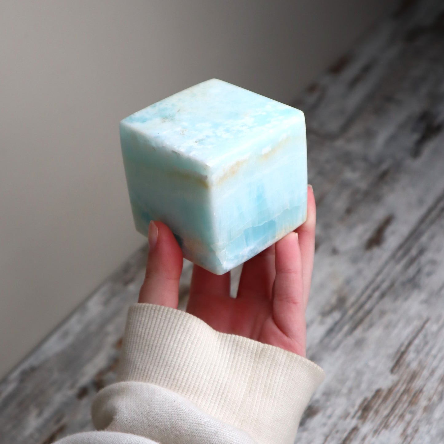 Caribbean Calcite Cube | Ocean Dreams + Inner Peace