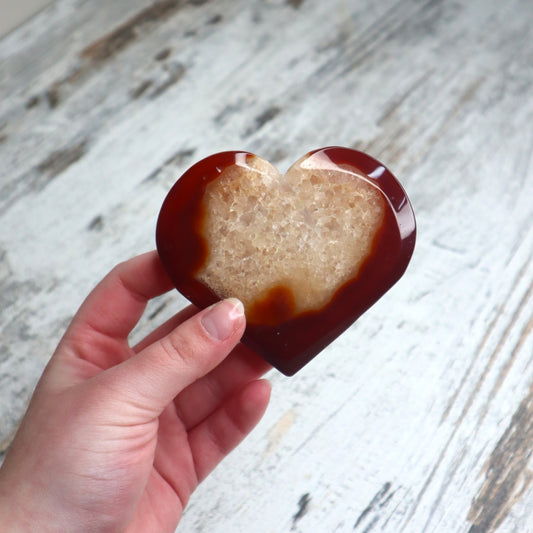 Carnelian Druzy Heart | Vitality, Confidence & Creativity