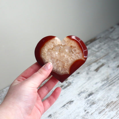 Carnelian Druzy Heart | Vitality, Confidence & Creativity