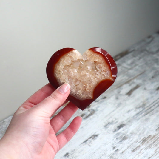 Carnelian Druzy Heart | Vitality, Confidence & Creativity