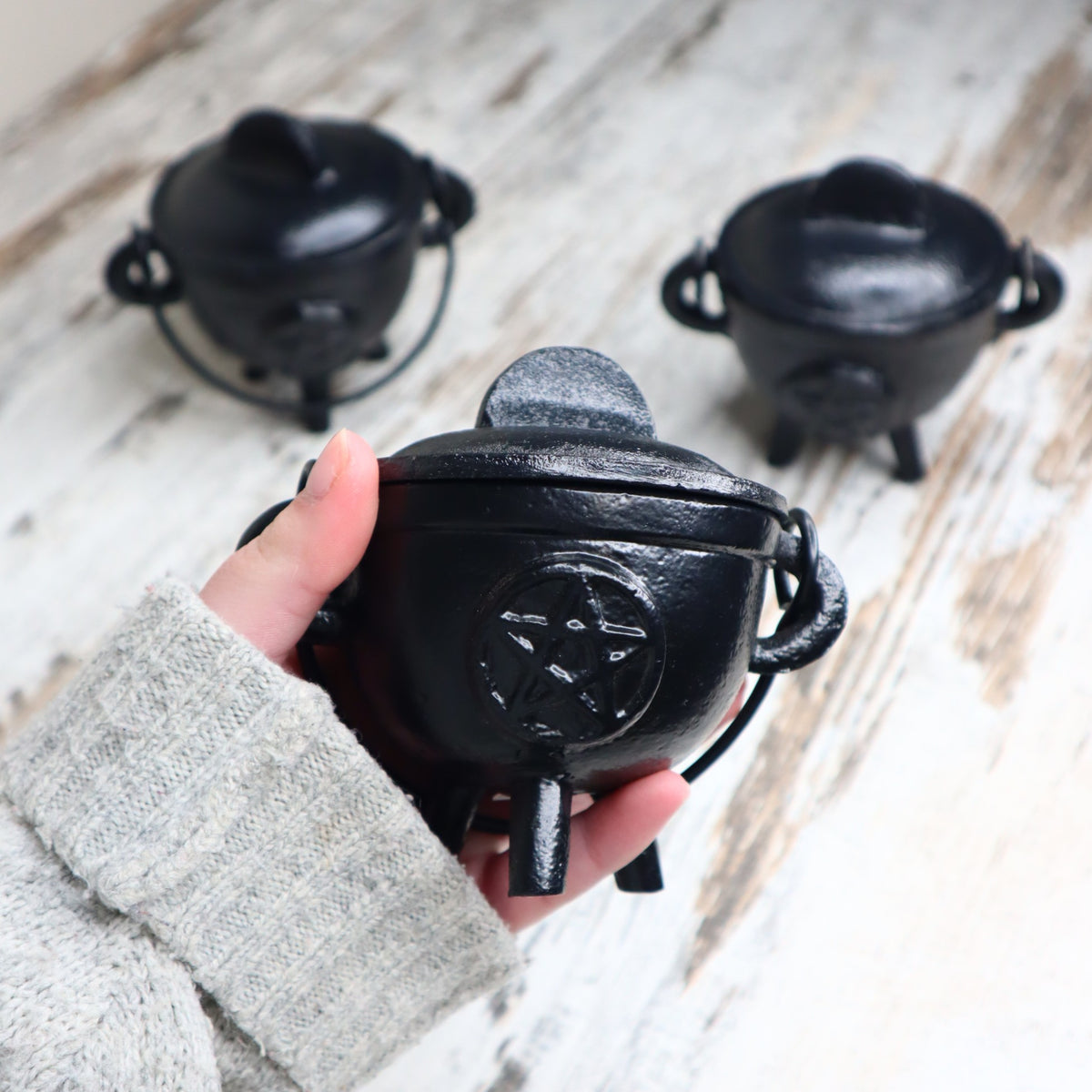 Cast Iron Pentagram Cauldron | Protection, Ritual &amp; Sacred Intention