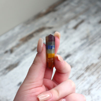 Chakra Bonded Double Terminated Mini Point | Balance, Flow & Energy Alignment