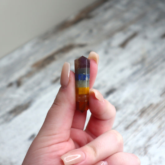 Chakra Bonded Double Terminated Mini Point | Balance, Flow & Energy Alignment
