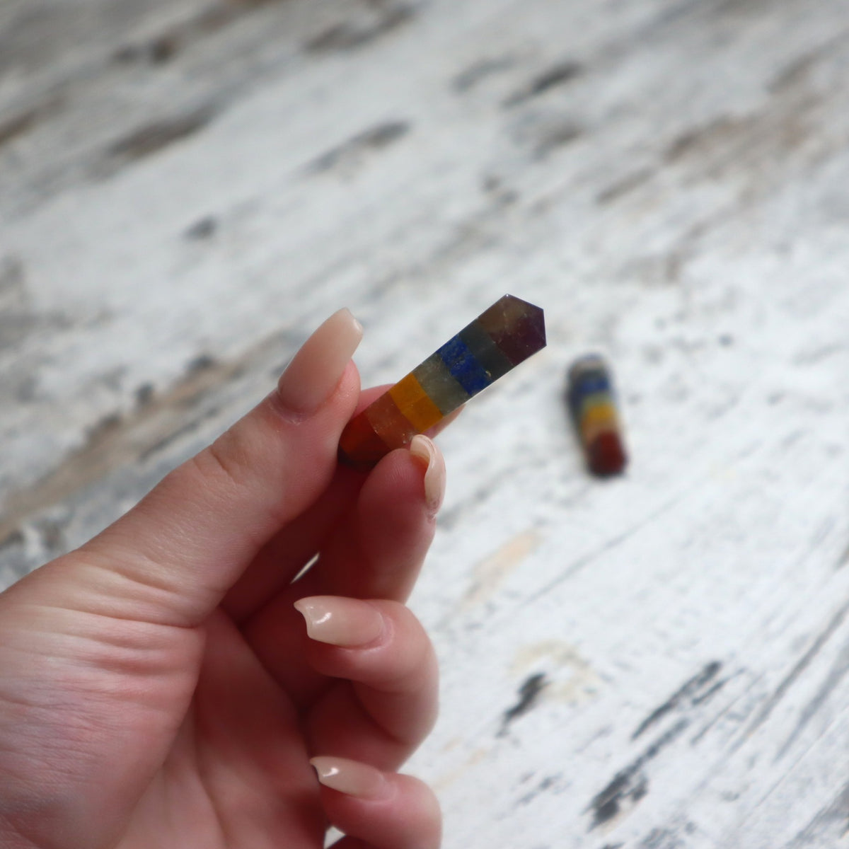 Chakra Bonded Double Terminated Mini Point | Balance, Flow &amp; Energy Alignment