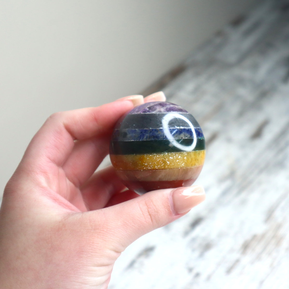 Chakra Bonded Crystal Sphere | Balance, Alignment &amp; Wholeness