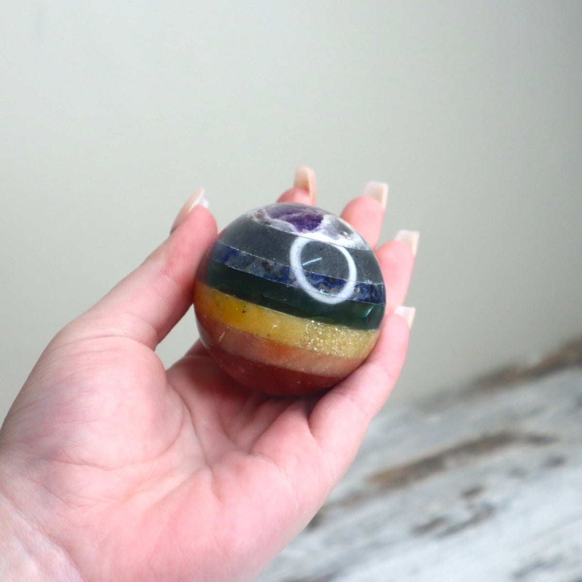 Chakra Bonded Crystal Sphere | Balance, Alignment &amp; Wholeness