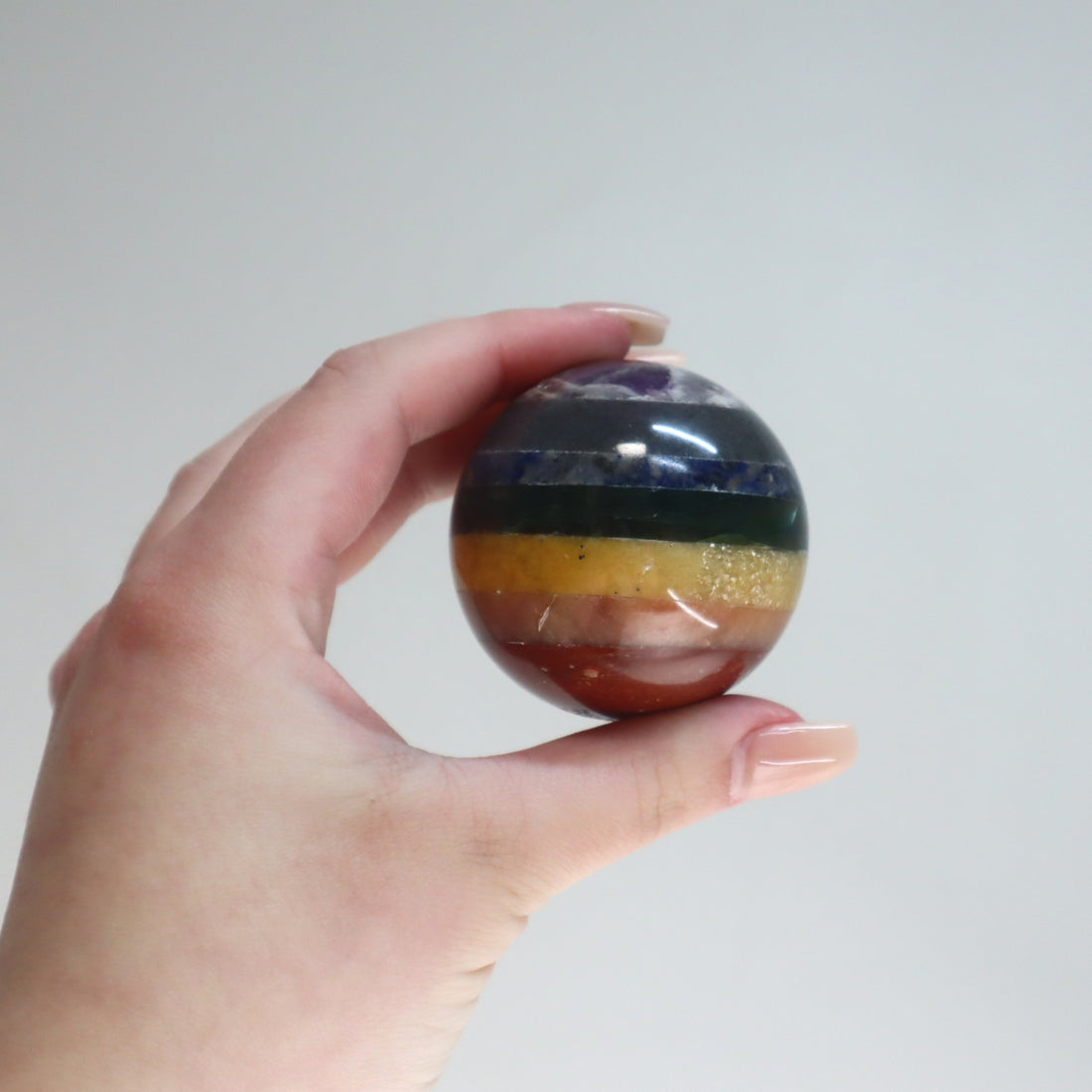 Chakra Bonded Crystal Sphere | Balance, Alignment &amp; Wholeness
