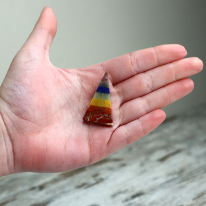 Chakra Bonded Mini Pyramid | Balance, Alignment & Positive Energy