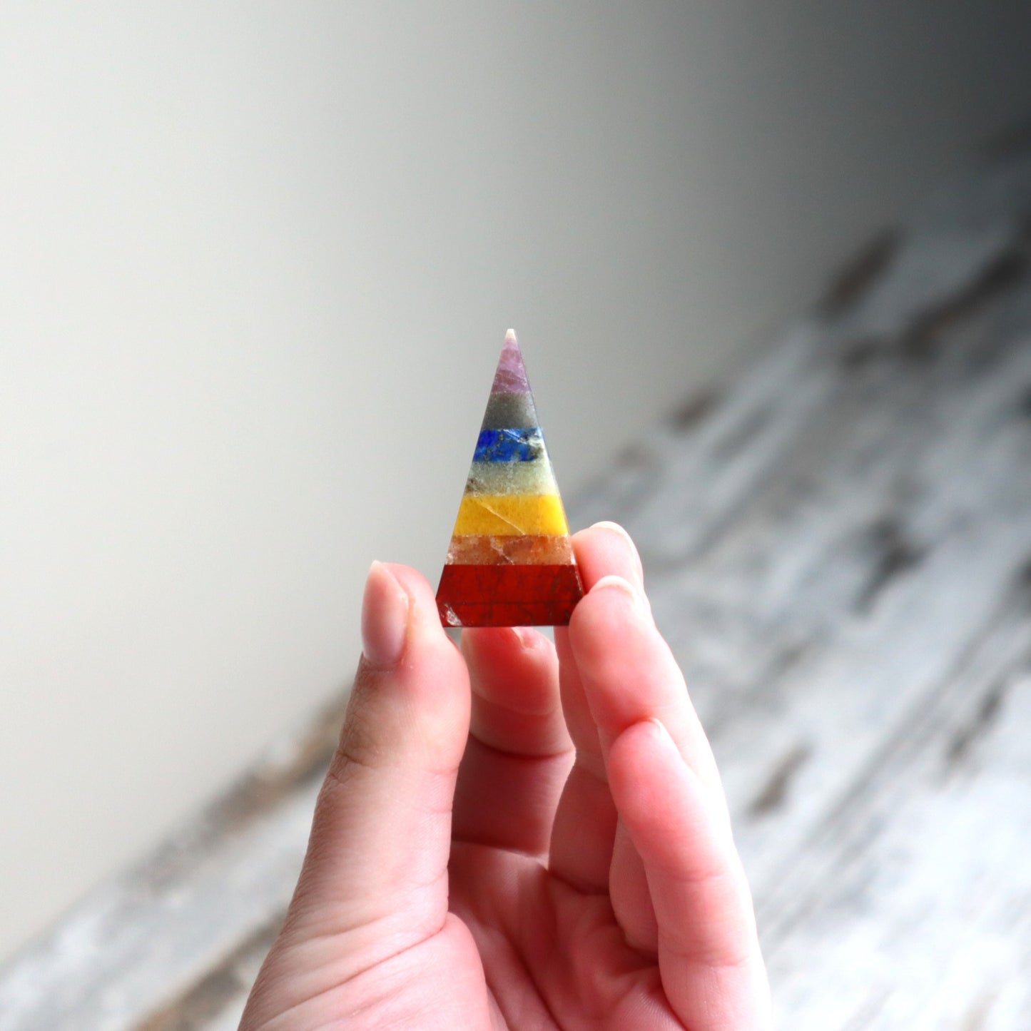 Chakra Bonded Mini Pyramid | Balance, Alignment & Positive Energy