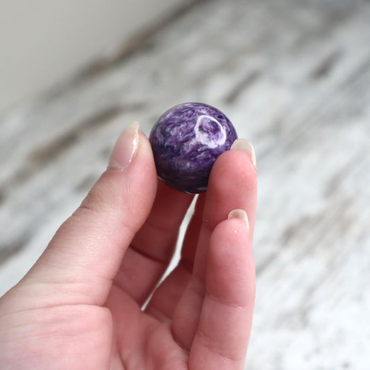 Charoite Mini Sphere | Intuition, Transformation & Soul Alignment