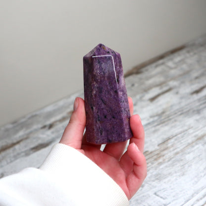 Charoite Tower | Soul Alignment, Spiritual Wisdom &amp; Inner Strength