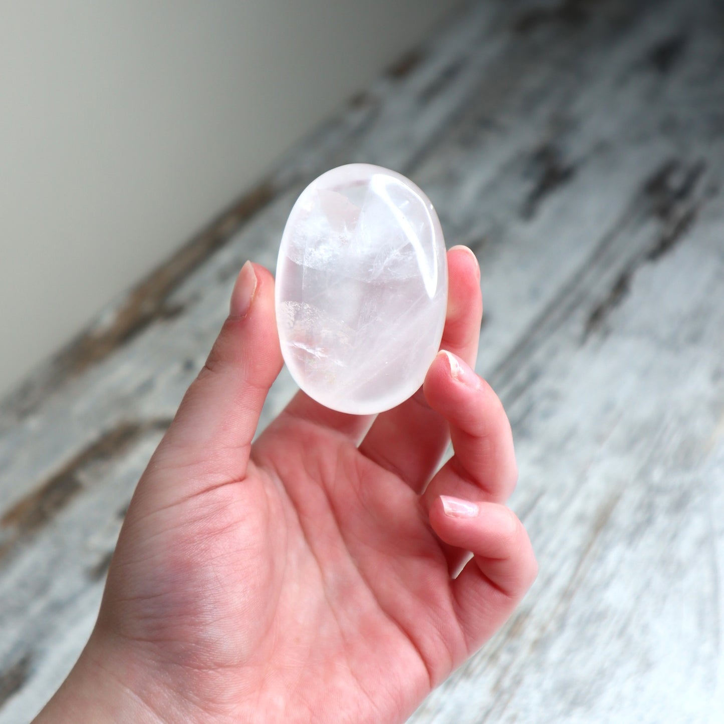 Clear Quartz Palm Stone | Clarity, Amplification & Alignment