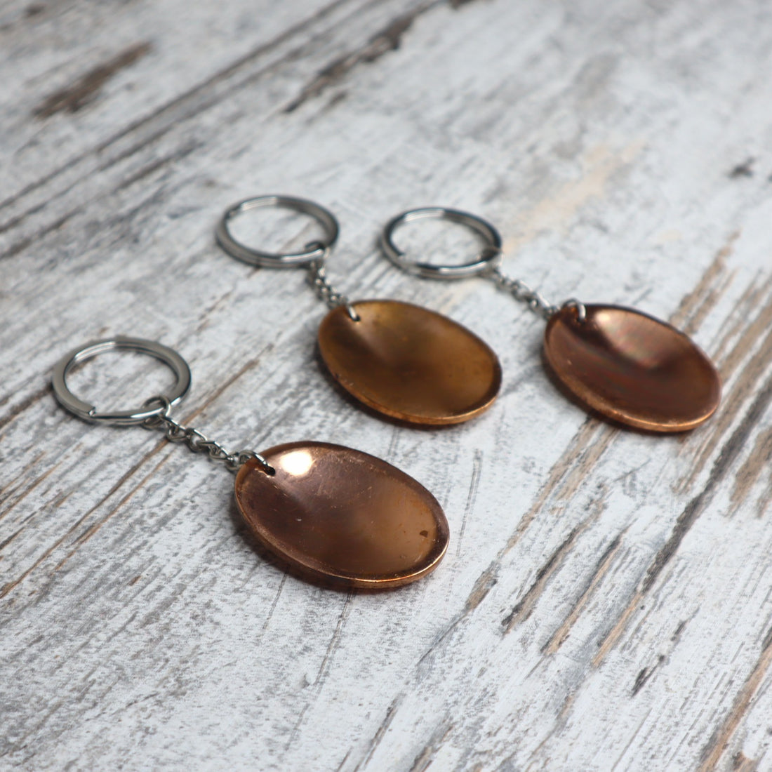 Copper Worry Stone Keychain | Energy Flow, Grounding &amp; Vitality