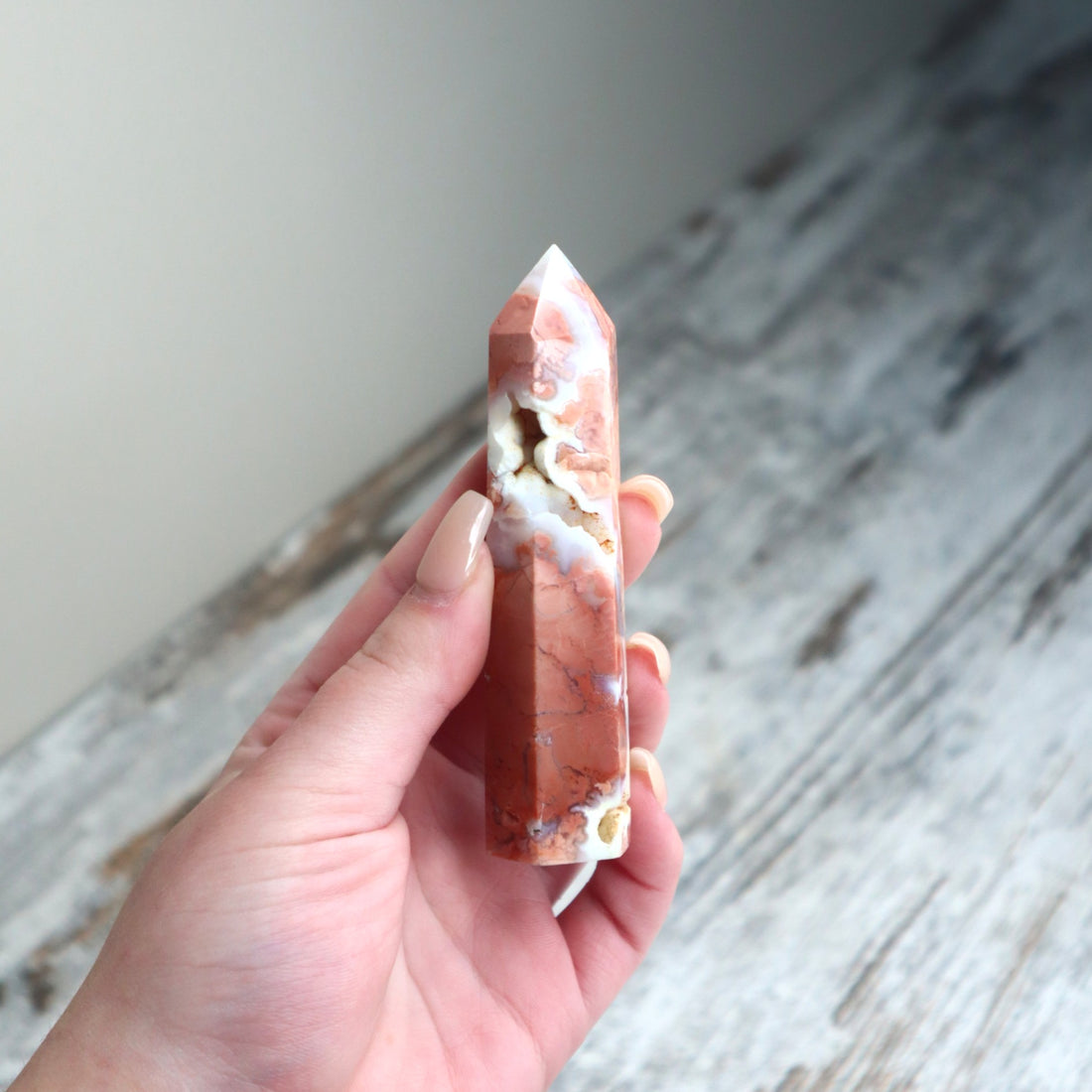 Cotton Candy Agate Tower | Joy, Nurturing &amp; Emotional Harmony