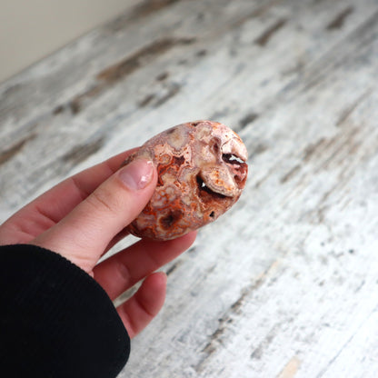 Crazy Lace Agate Druzy Palm Stone | Earth Energy, Protection & Inner Strength