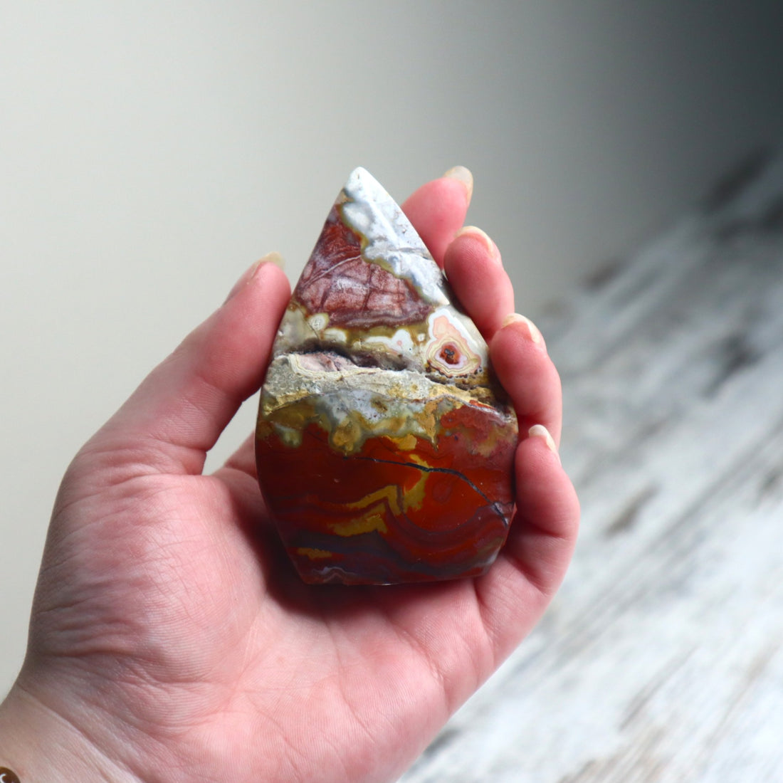 Crazy Lace Agate Tear Drop | Grounding, Vitality &amp; Emotional Balance