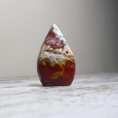 Crazy Lace Agate Tear Drop | Grounding, Vitality & Emotional Balance