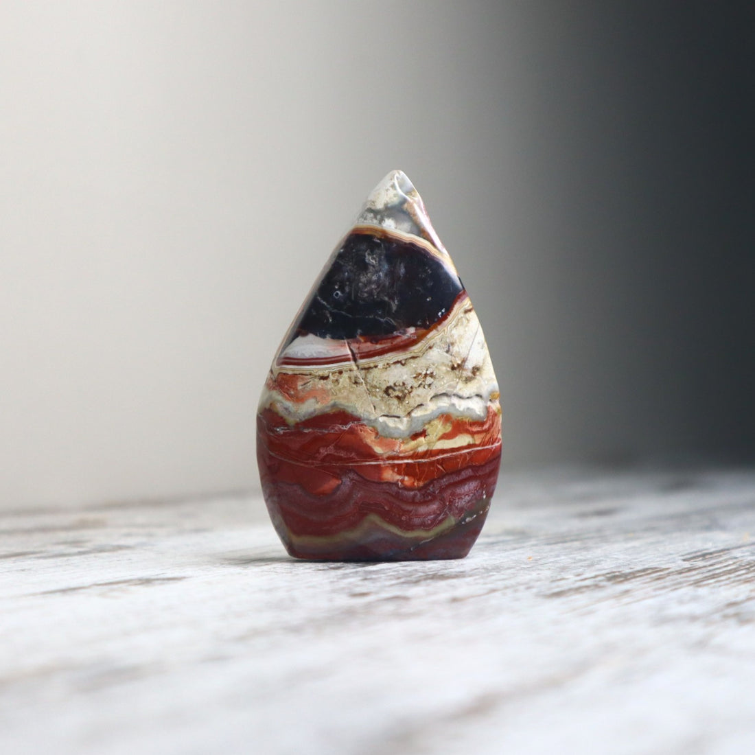 Crazy Lace Agate Tear Drop | Grounding, Vitality &amp; Emotional Balance