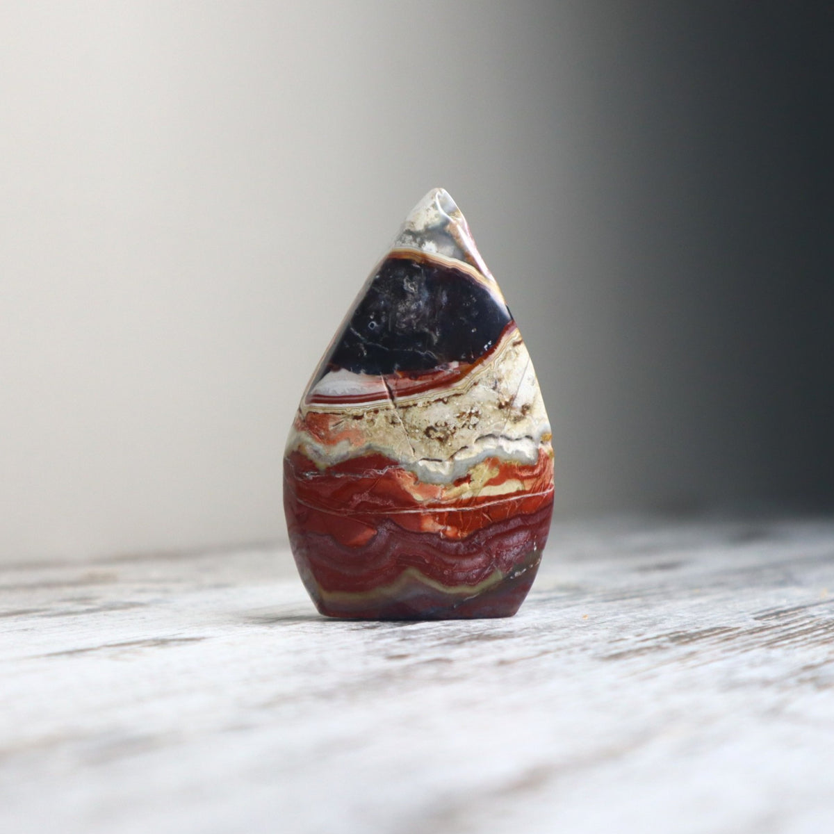 Crazy Lace Agate Tear Drop | Grounding, Vitality &amp; Emotional Balance