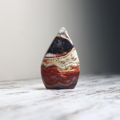Crazy Lace Agate Tear Drop | Grounding, Vitality & Emotional Balance