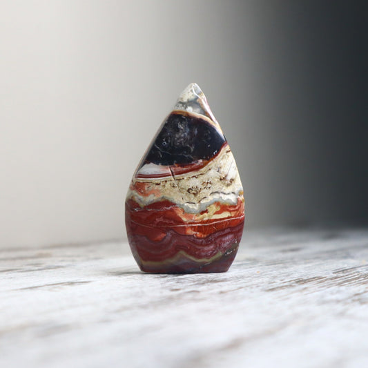 Crazy Lace Agate Tear Drop | Grounding, Vitality & Emotional Balance