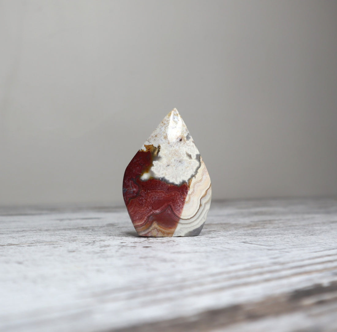 Crazy Lace Agate Teardrop | Balance, Grounding &amp; Soft Strength
