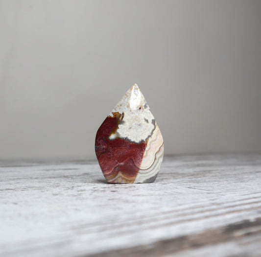 Crazy Lace Agate Teardrop | Balance, Grounding & Soft Strength